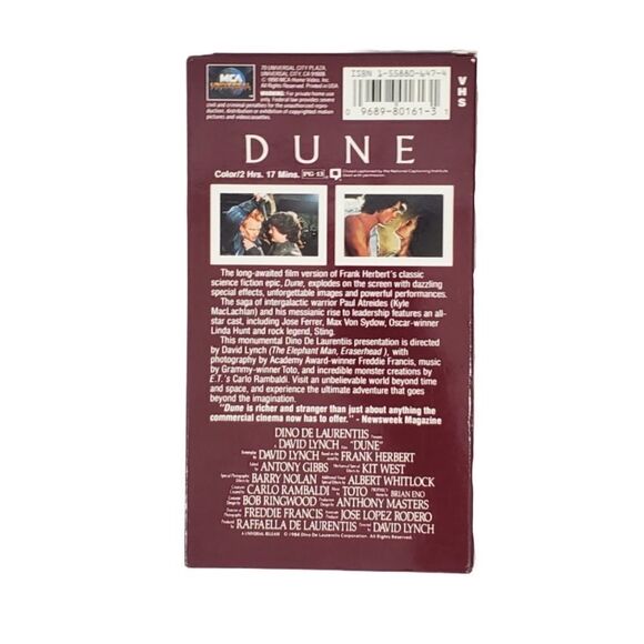 1984 Dune Science Fiction VHS Movie - Picture 2 of 5